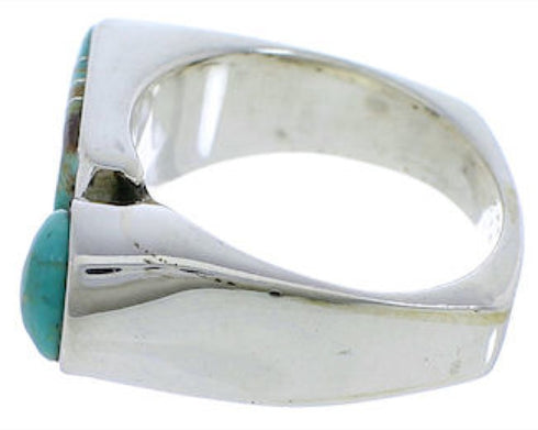 Authentic Sterling Silver And Turquoise Ring Size 8-3/4 UX39661